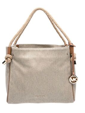 Michael Kors Isla Canvas Hobo Bag With knotted rope Accents